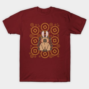 Capybara With Rabbit Ears Chinese New Year T-Shirt